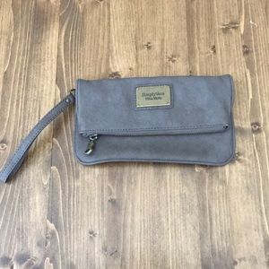 Vera Wang dusty grey clutch